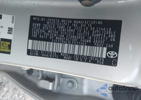 2020 Toyota Corolla Le from USA, damaged, VIN 5YFEPRAE0LP011462